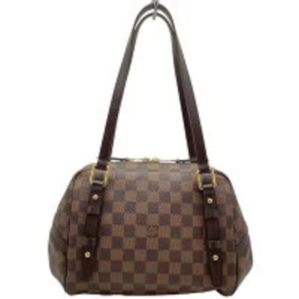 Louis Vuitton Shoulder Bag Damier Ebene Brown Canvas Brown Rivington